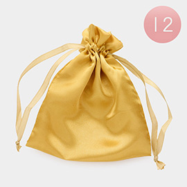 12PCS - 5 X 6.25 Ribboned Satin Organza Gift Bags