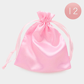 12PCS - 5 X 6.25 Ribboned Satin Organza Gift Bags