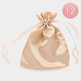 12PCS - Ribboned Satin Organza Gift Bags