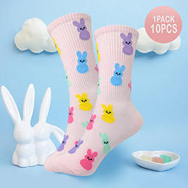 10Pairs - Bunny Patterned Socks