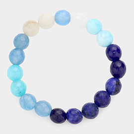 Colorful Natural Stone Stretch Bracelet