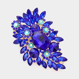 Multi Stone Cluster Pin Brooch