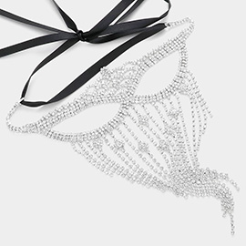 Rhinestone Fringe Masquerade Mask