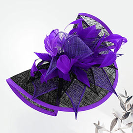 Feather Mesh Fascinator / Headband