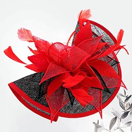 Feather Mesh Fascinator / Headband