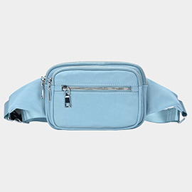 Solid Rectangle Sling Bag / Fanny Pack / Belt Bag