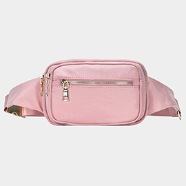 Solid Rectangle Sling Bag / Fanny Pack / Belt Bag