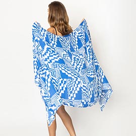 Geometric Printed Oblong Scarf