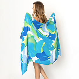 Abstract Printed Oblong Scarf