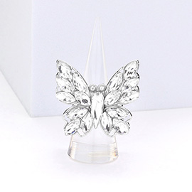 Marquise Stone Cluster Butterfly Stretch Ring