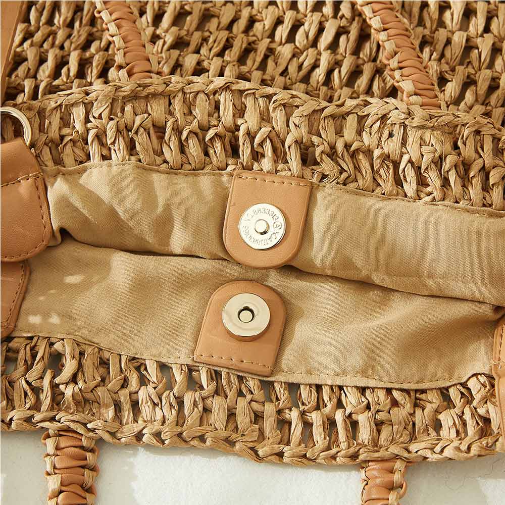 Straw Rectangle Tote / Shoulder Bag