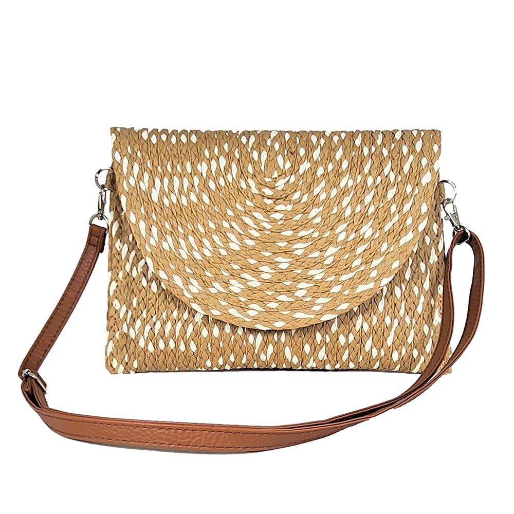 Woven Straw Clutch / Crossbody Bag
