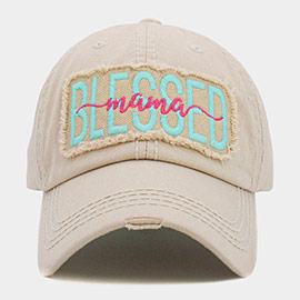 Blessed Mama Message Vintage Baseball Cap