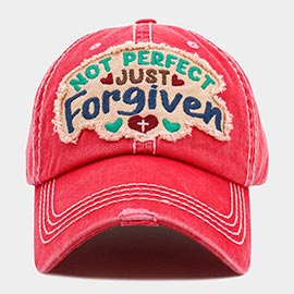 Not Perfect Just Forgiven Message Vintage Baseball Cap