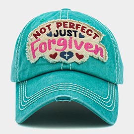 Not Perfect Just Forgiven Message Vintage Baseball Cap