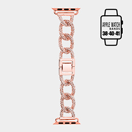 Rhinestone Embellished Chain Link Apple Watch Band