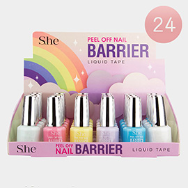 24PCS - Barrier Liquid Tape Nail Polishes