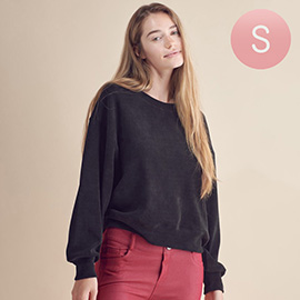 Relaxed Ribbed Corduroy Long Sleeve Top
