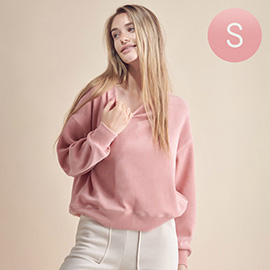 Relaxed Ribbed Corduroy Long Sleeve Top