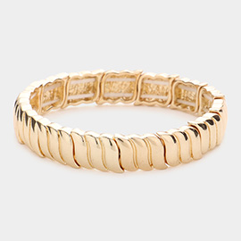 Wavy Metal Stretch Bracelet