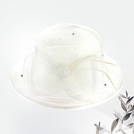 Mesh Bow Dressy Hat