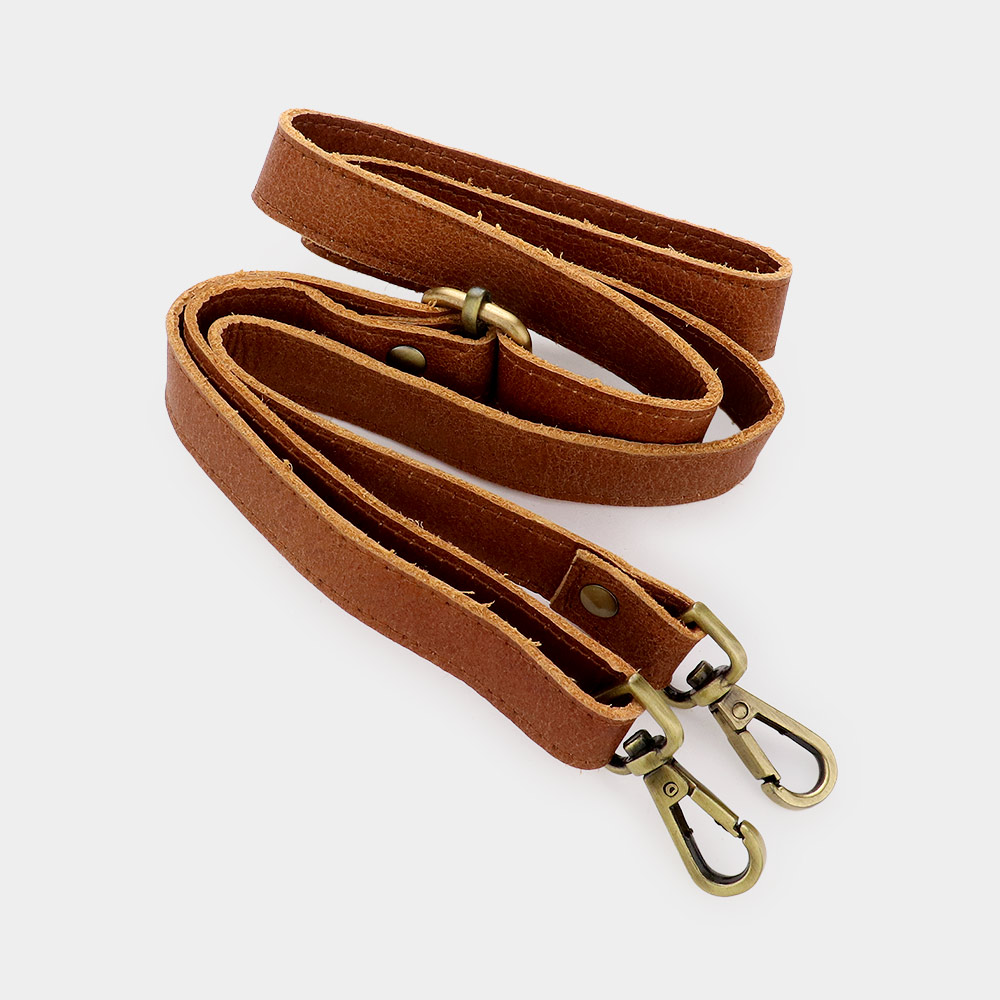 Animal Patterned Genuine Leather Calf Tassel Crossbody Bag