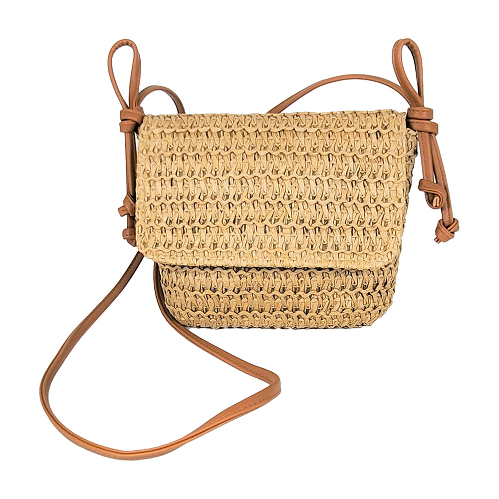Woven Straw Crossbody Bag