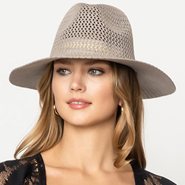 Lurex Metallic Straw Panama Sun Hat