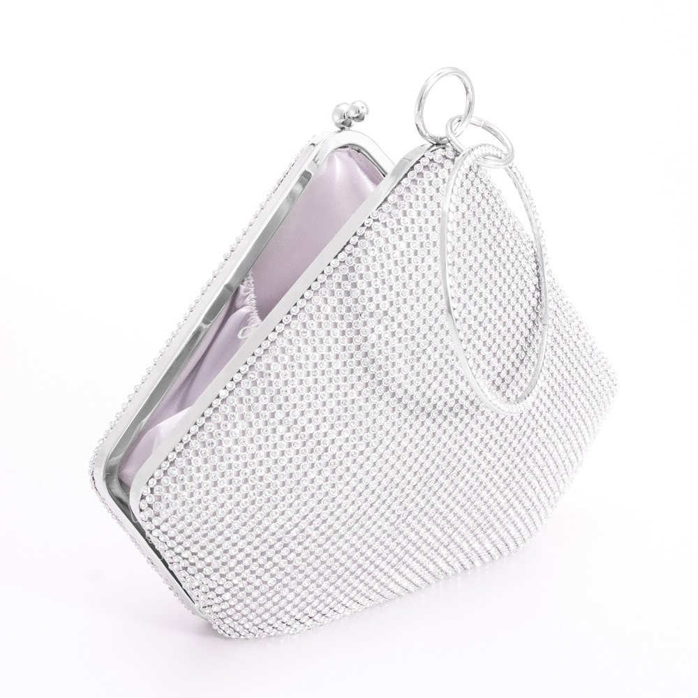 Bling Angled Evening Tote Crossbody Bag