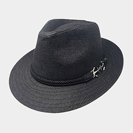 Anchor Band Accented Straw Panama Sun Hat