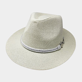 Anchor Band Accented Straw Panama Sun Hat