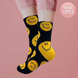 10Pairs - Smile Patterned Socks