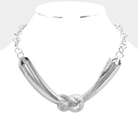 Secret Box _ Knotted Metal Chain Necklace