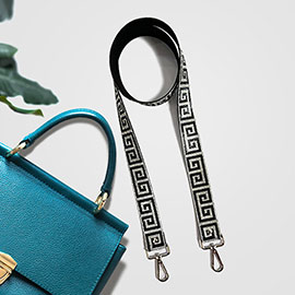 Greek Patterned Bling Bag Strap