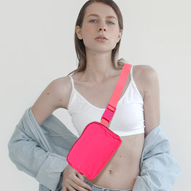 Solid Nylon Sling Bag / Fanny Pack / Belt Bag