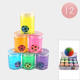 12PCS - Soccer Crystal Mud Slimes