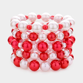 5PCS - Pearl Stretch Bracelets