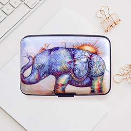 Boho Elephant Printed Credit / Business Card Case