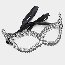 Rhinestone Pave Masquerade Mask