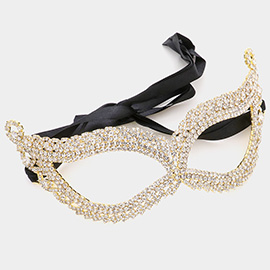 Rhinestone Pave Masquerade Mask