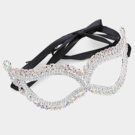 Rhinestone Pave Masquerade Mask