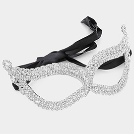 Rhinestone Pave Masquerade Mask