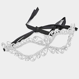 Marquise Stone Pointed Masquerade Mask