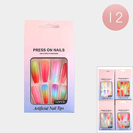 12Pack - Ombre Press on Nail Set