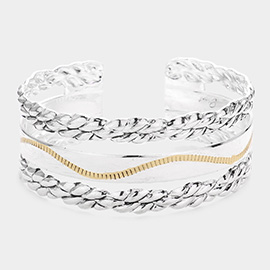 Twisted Metal Split Cuff Bracelet