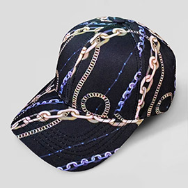 Chain Patterned Baseball Cap