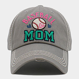 Baseball Mom Message Vintage Baseball Cap