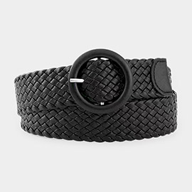 Braided Faux Leather Belt