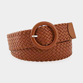 Braided Faux Leather Belt