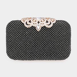 Stone Embellished Evening Tote / Clutch / Crossbody Bag